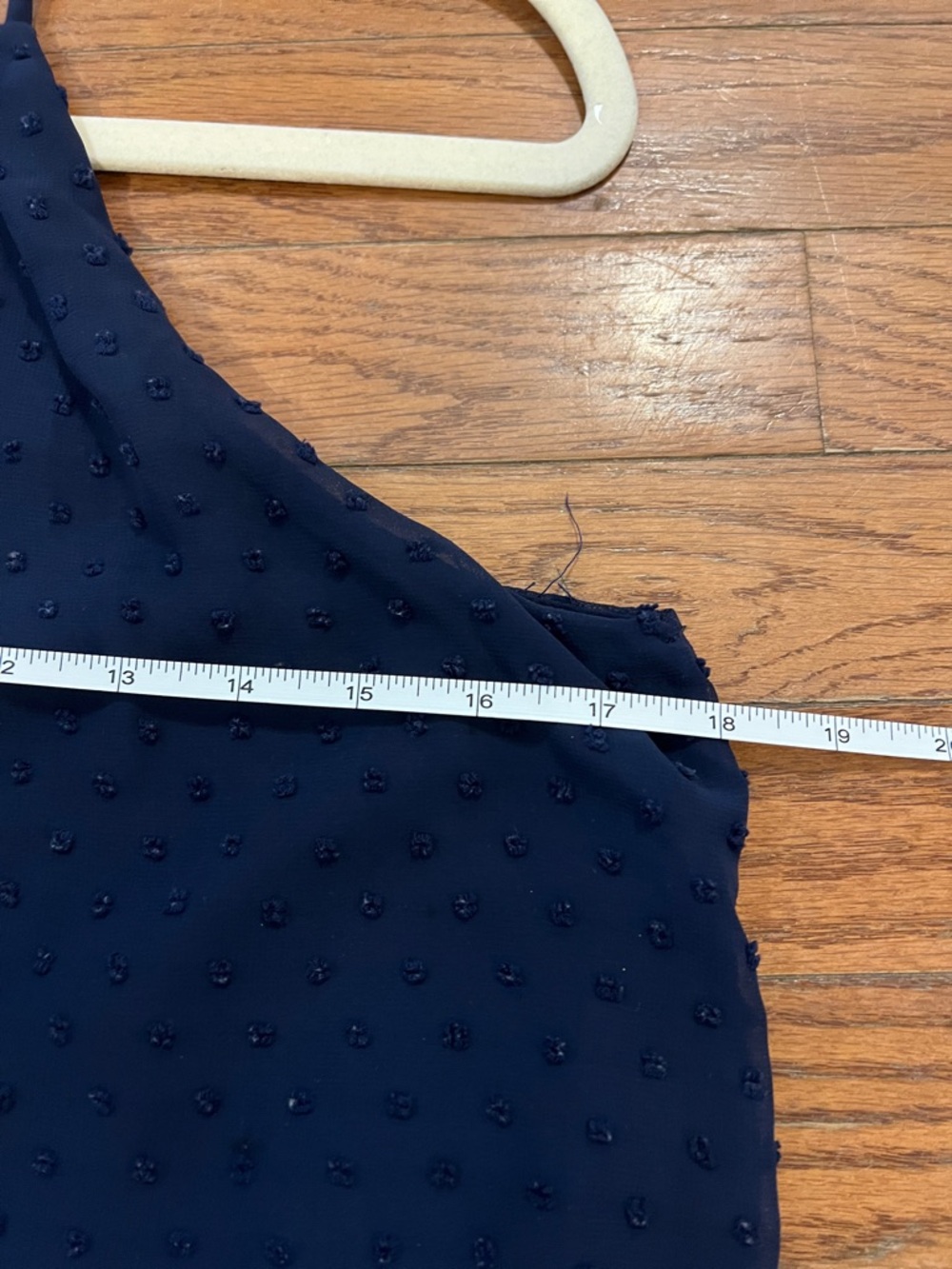 Ally Navy Swiss Dot Halter Tank Top Size Small Made in USA - Picture 10 of 12